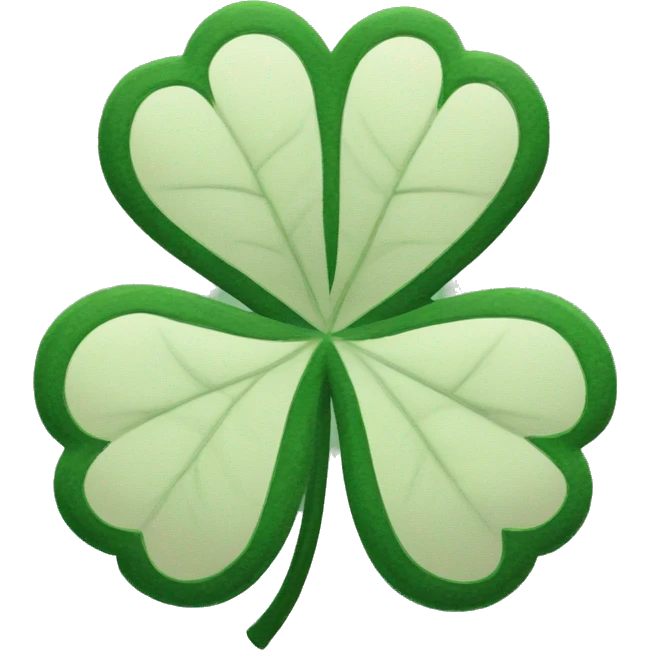black five leaf clover emoji