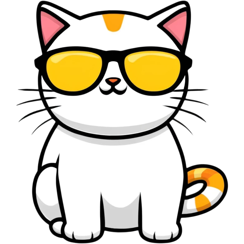 Cat with sunglasses emoji