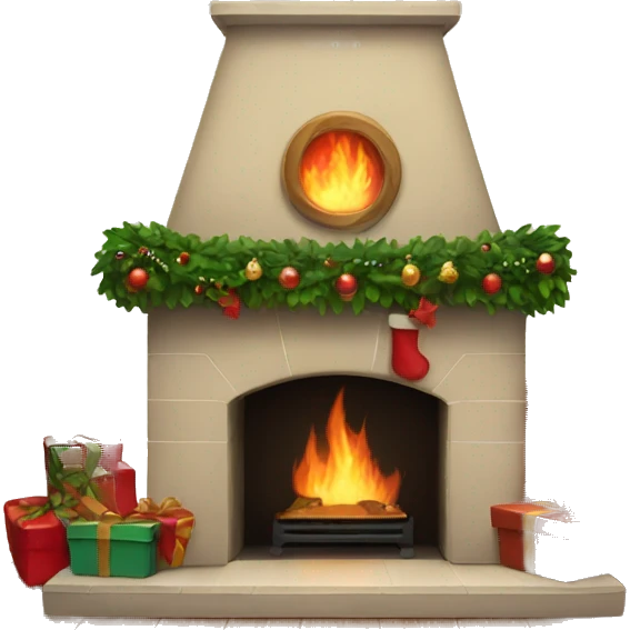 Christmas fire place  emoji
