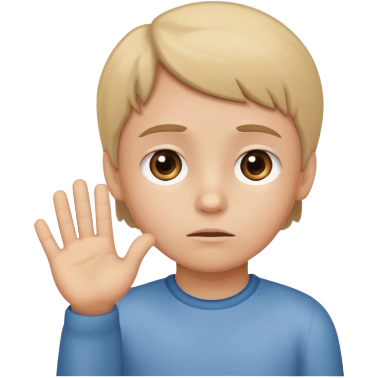 Sad hello kiddie emoji