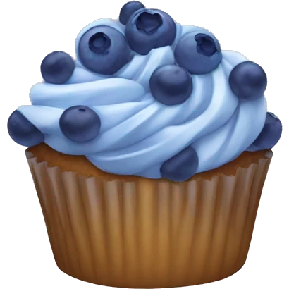 blueberry cupcake  emoji