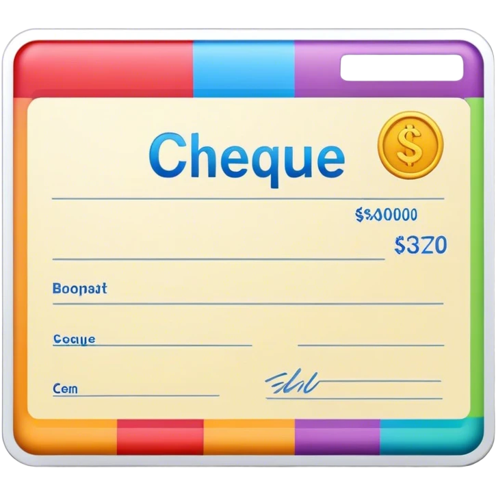 cheque emoji