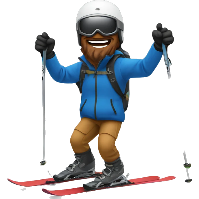 me skiing on mount rainier  emoji