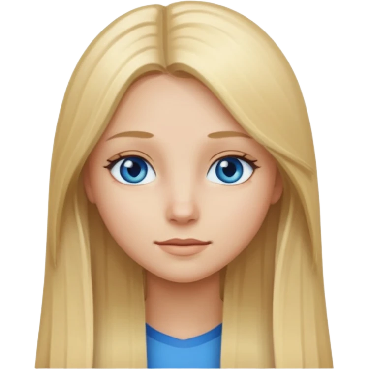 A girl with  straight long blond hair emoji