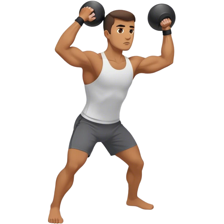 guy doing kettlebell swings emoji