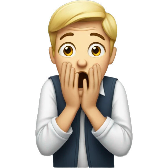 Surprised person covering their mouth with their hands emoji