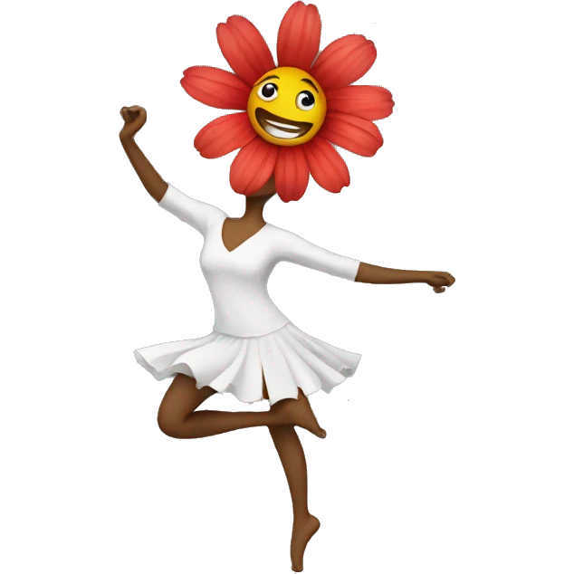 Flower dancing emoji