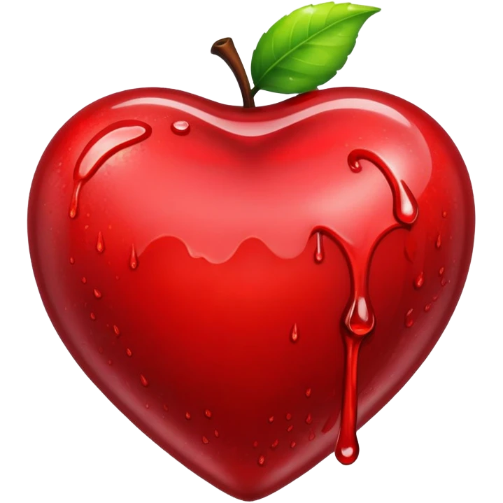 poison apple heart emoji