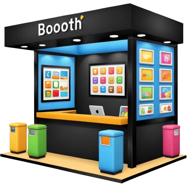 booth in an professional fair emoji
