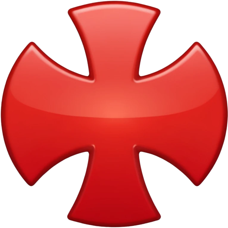 A simple scarlet-red cross emoji