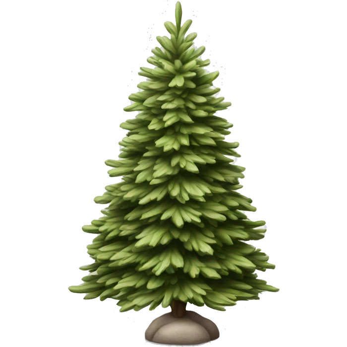 Realistic isolated off white fir christmas tree   emoji