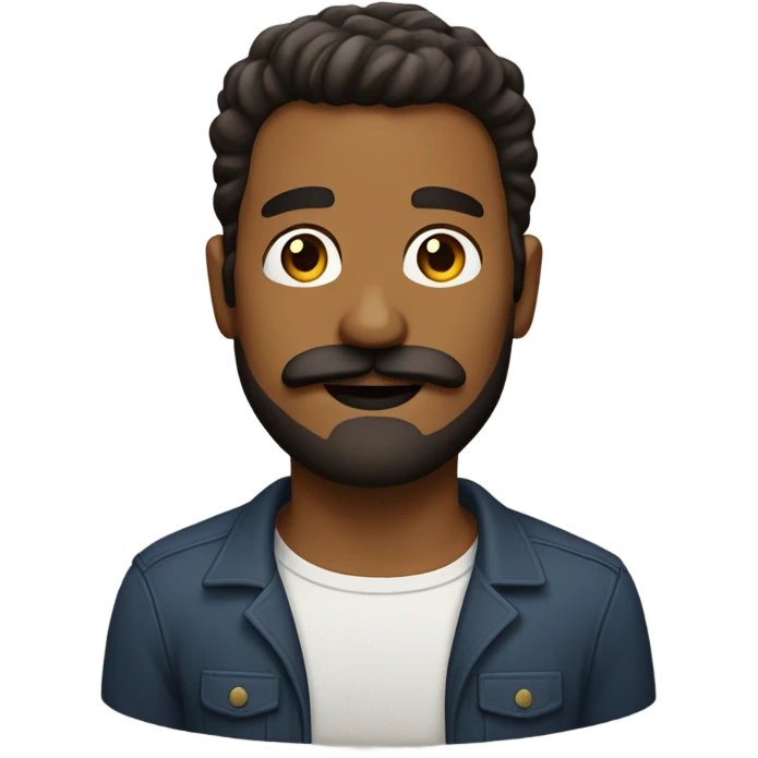 chest hair mustach beard brown g emoji