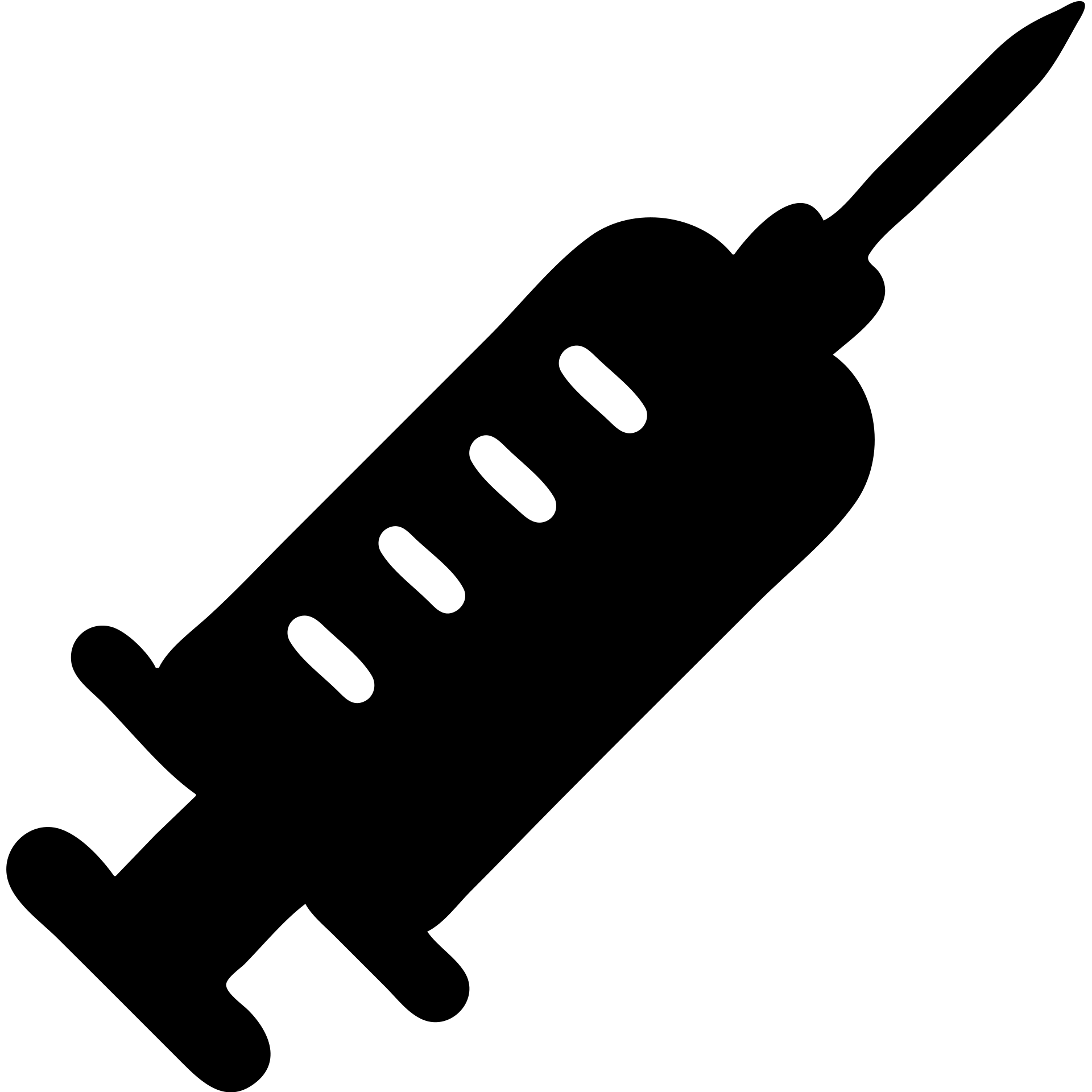 A medical syringe with needle, simple and recognizable icon for healthcare emoji