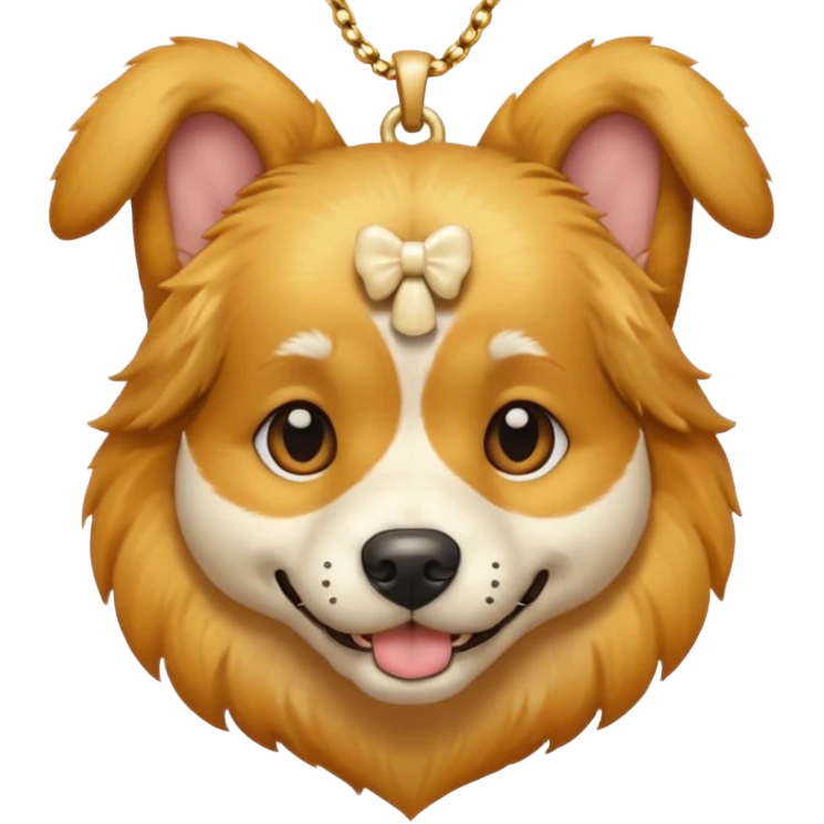 dog with bone necklace emoji