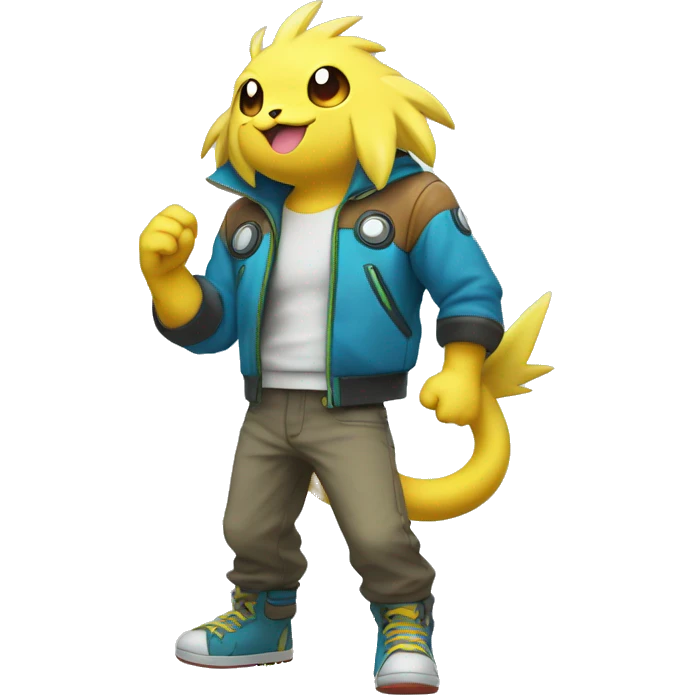 Cool Electrike Pokémon full body emoji