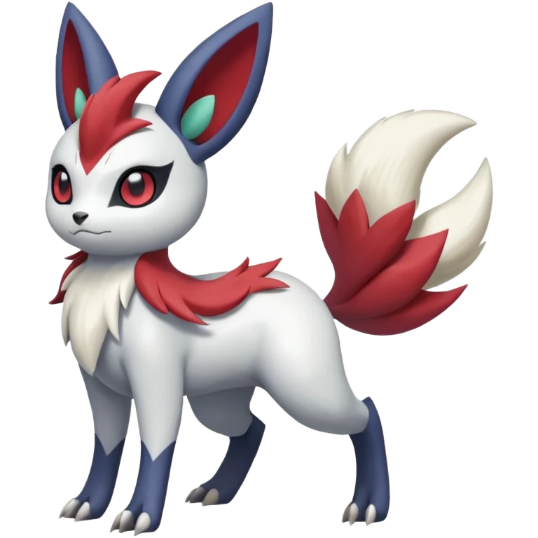 Zangoose-Meloetta-Minccino-Absol-fusion, full body emoji