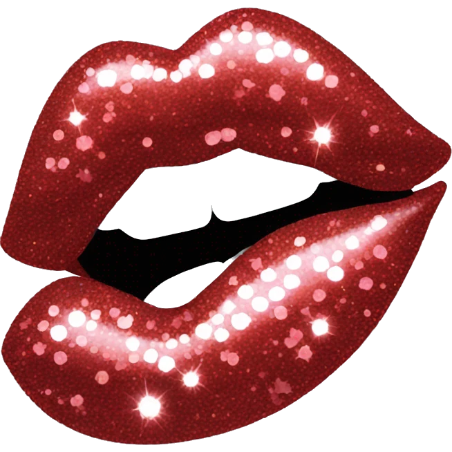 Sparkly lips emoji
