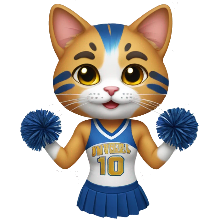 Cheerleader cat emoji