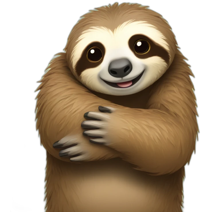 sloth marmot hug emoji