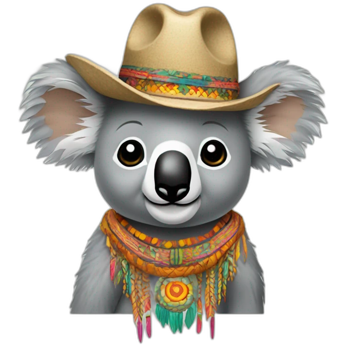 koala avec un chapeaux hippie Mexique emoji