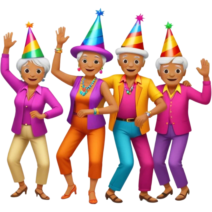 Twerking old people emoji