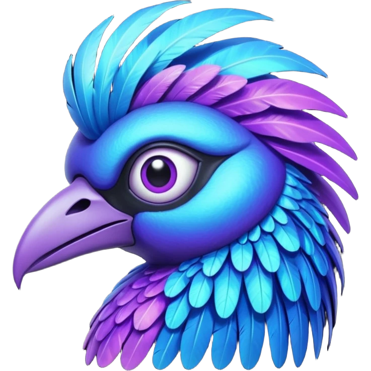 Alien bird emoji