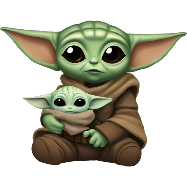The mandalorian and baby yoda emoji