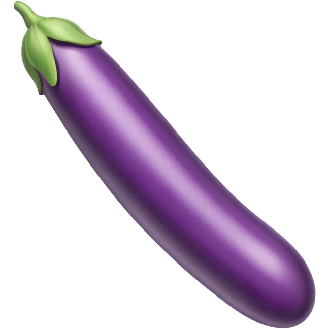 dildo shaped long eggplant emoji