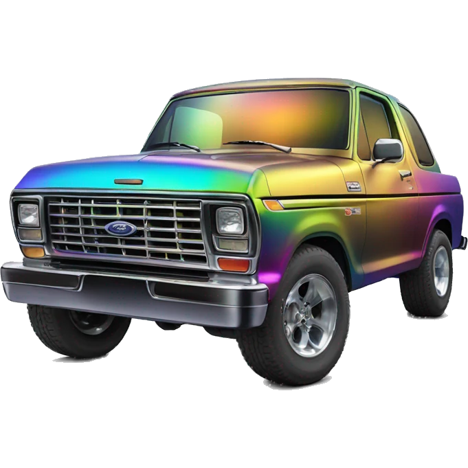 Holographic oil slick rainbow oilslick ford car emoji