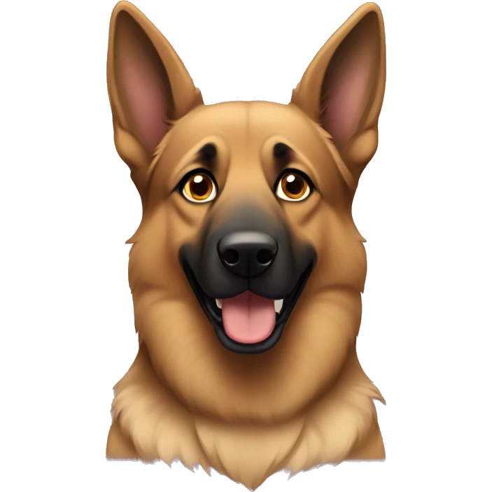 German Shepard dog with floppy ears  emoji