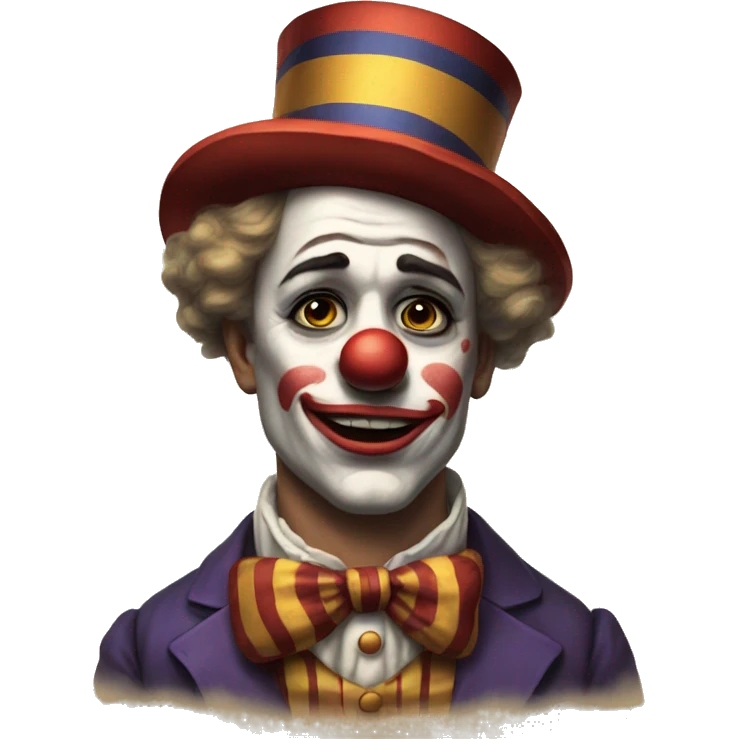 1800s Circus clown emoji but sad emoji