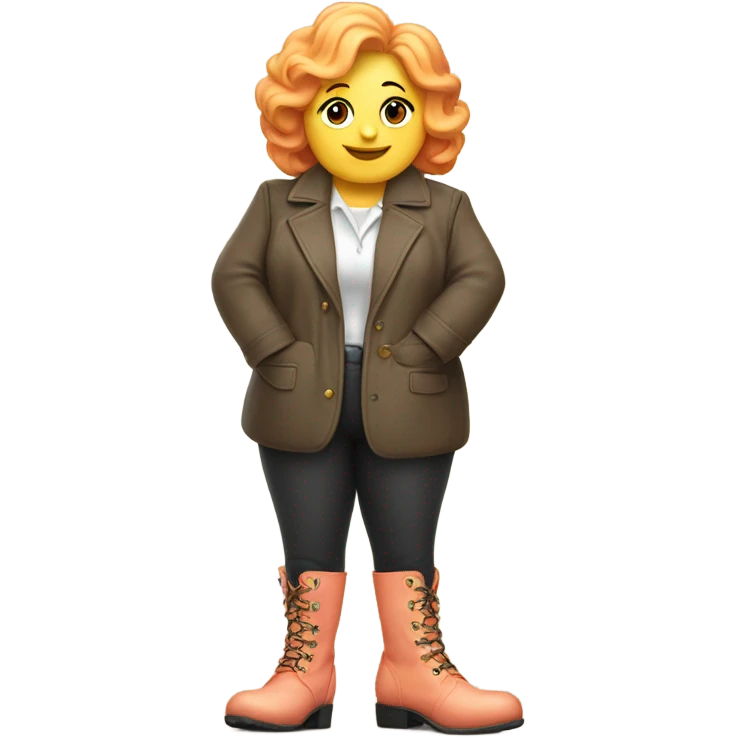 Fat peach with boots emoji