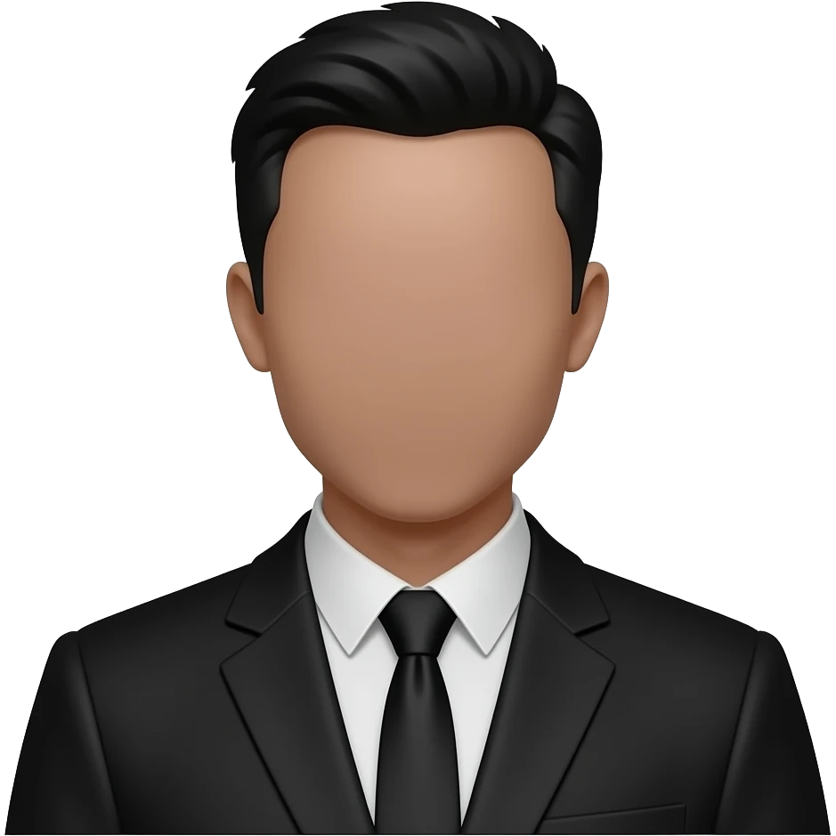 seilueta de persona en trazo negro en formatoo carnet emoji