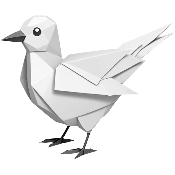 Bird origami minimalist  emoji