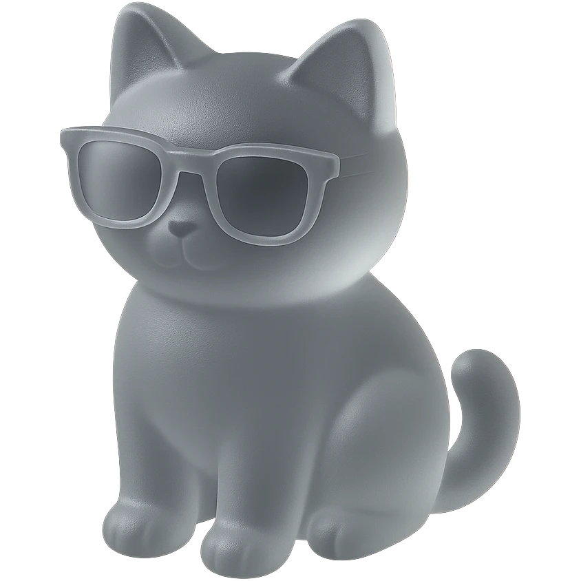 Cat wearing sunglasses emoji