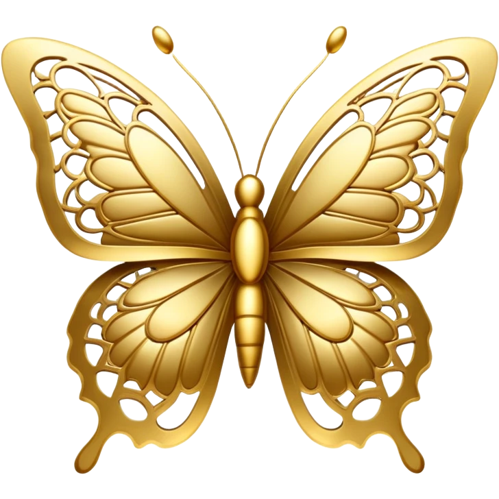 Gold butterfly emoji