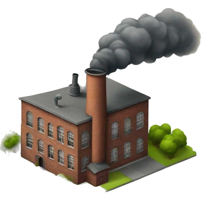 old factory with chimney emoji
