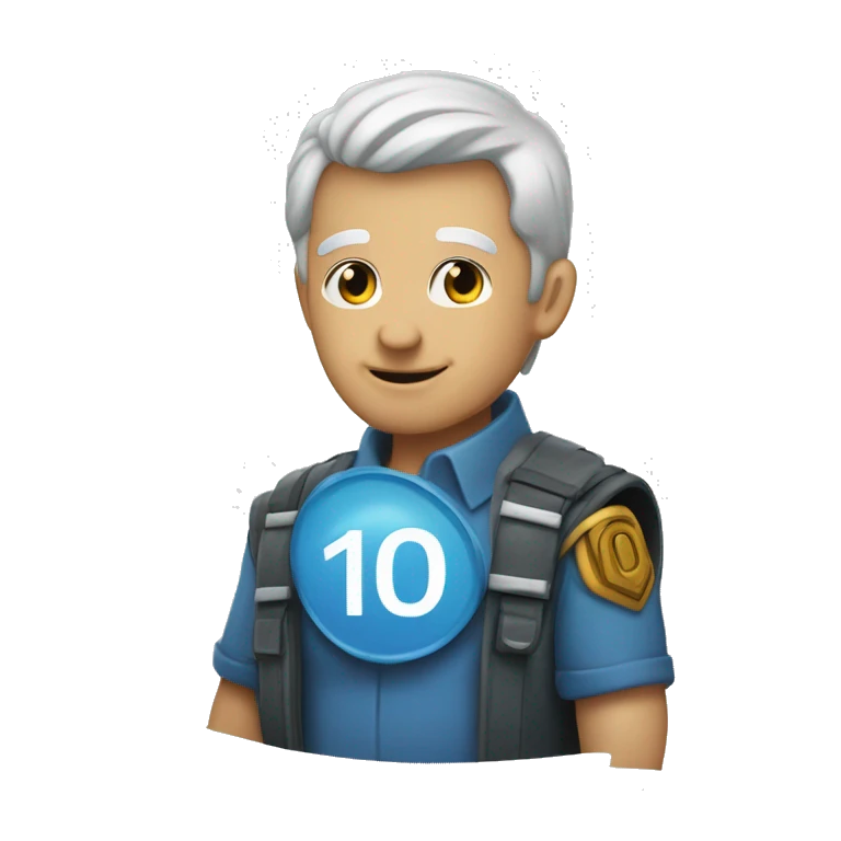 un numero 10 con un signo de porcentaje al lado  emoji