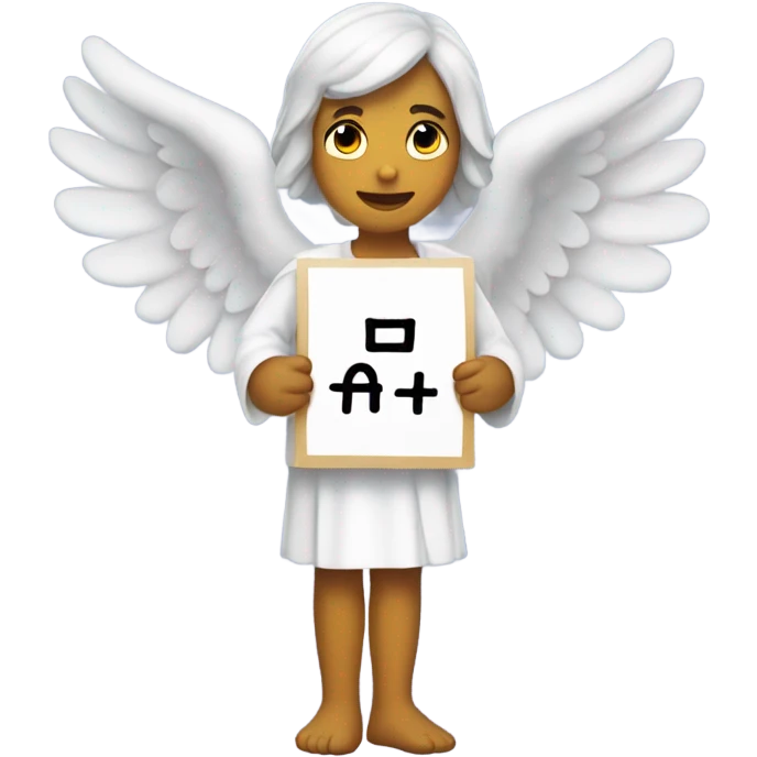 An angel holding a sign that says don’t crash out emoji