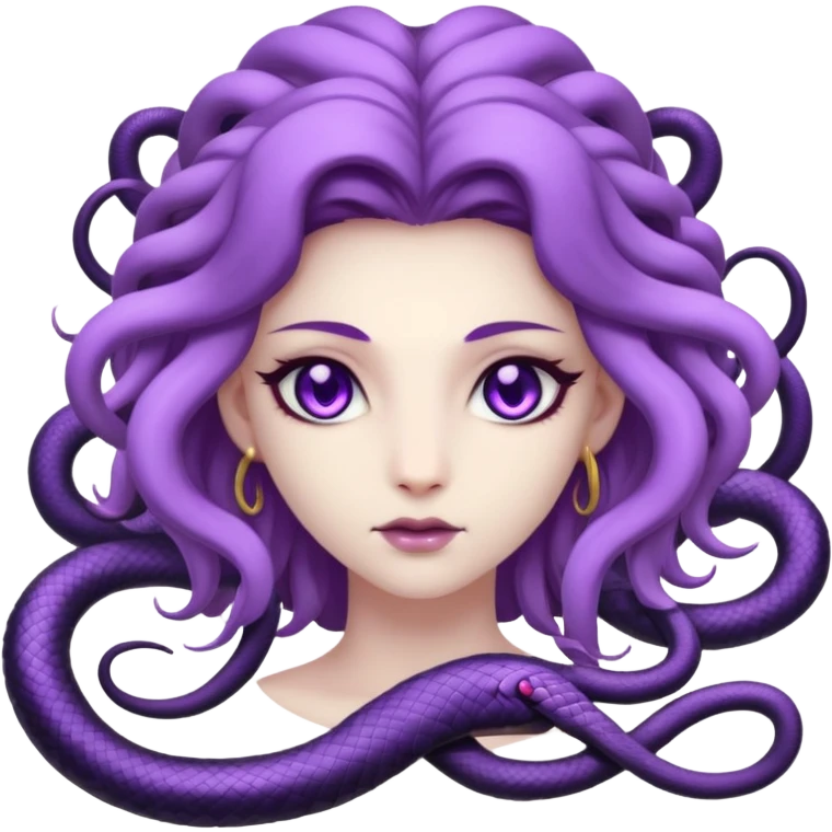 Neko Medusa with violet eyes  emoji