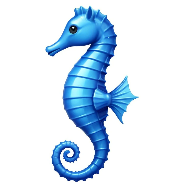 a blue seahorse  emoji