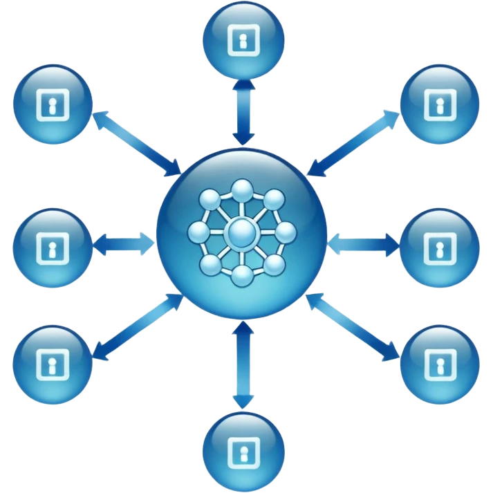 A simple glassy flowchart emoji