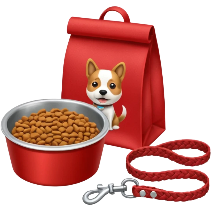 Goals:
1) Isometric style
2) Emoji style
3) Physically realistic in the style of Apple (so things should be sufficiently realistic and as expected)
4) Avoid anything that could be considered offensive, even 2%

---
Now generate an image to represent a list to buy items for a new dog. emoji