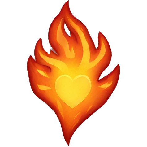 Fire heart emoji