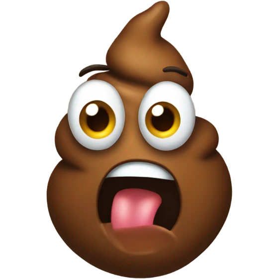 Silly poop emoji