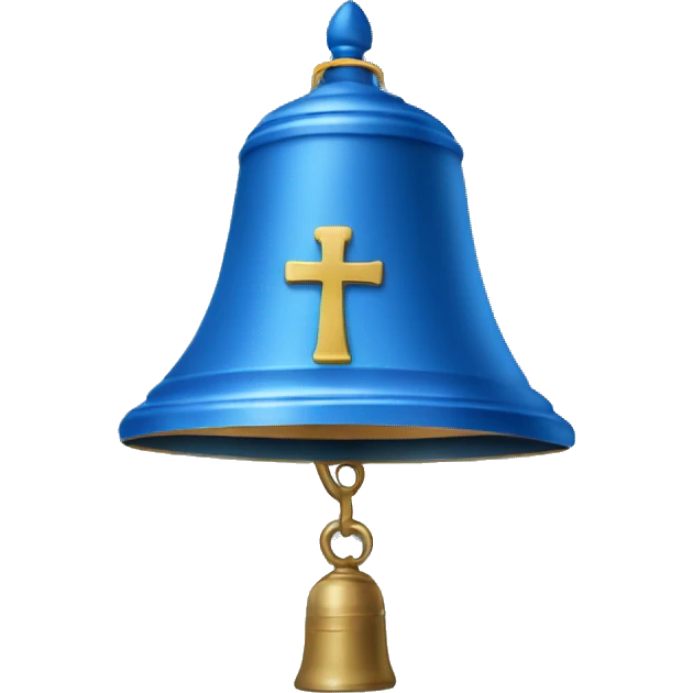blue church bell emoji