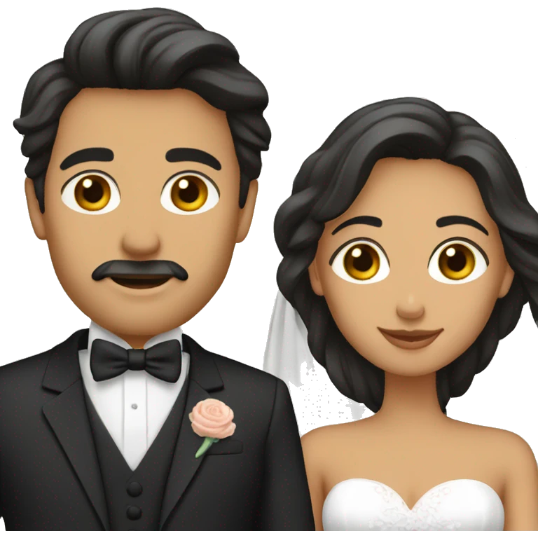 Dos novios besandose emoji