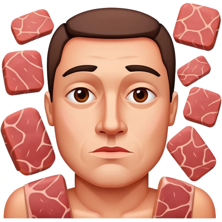 picasso abstract art SPAM MEAT portrait  emoji