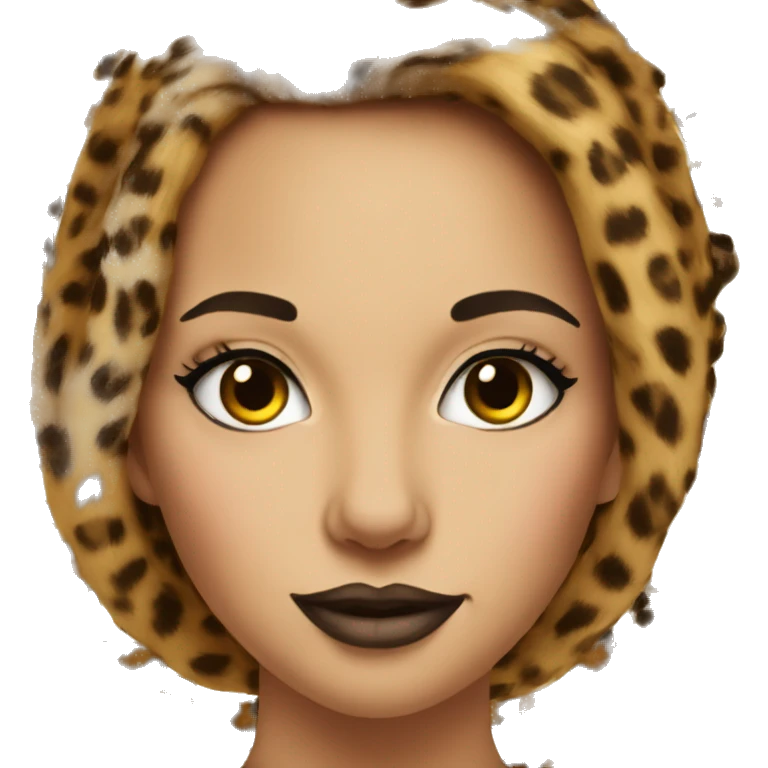 leopard print beauty portrait emoji
