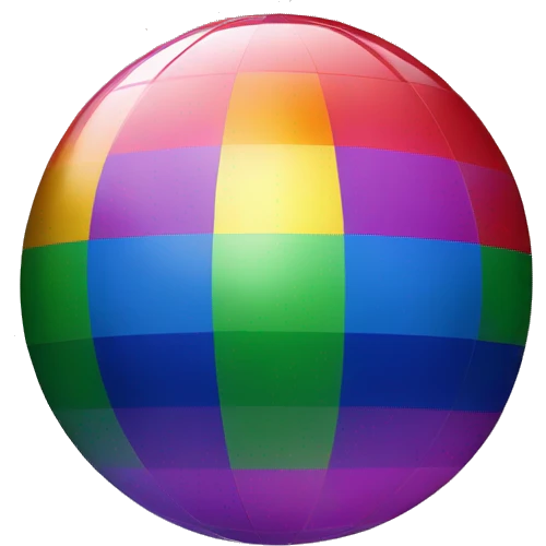 Pride flag disco ball emoji